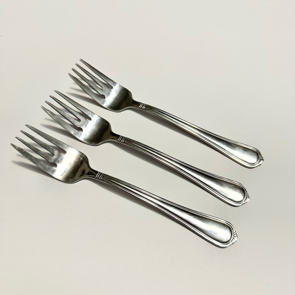 8pc Vintage Towle Silver Vienna by International Salad Forks & Teaspoons - Picture 7 of 13